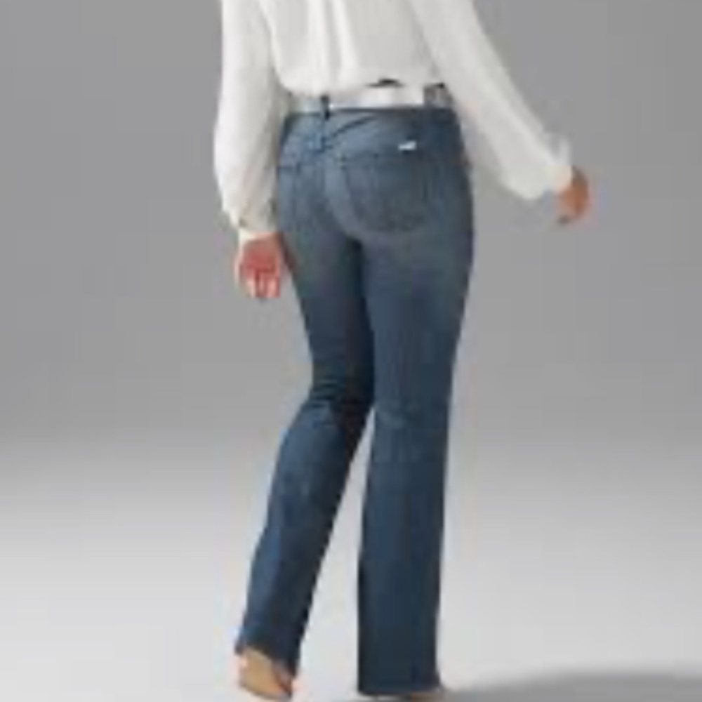 WHBM HR Embellished Skinny Flare Jeans  Medium wash sz 2s - Picture 7 of 7